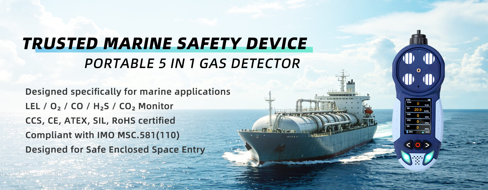 Built-in Pumping 4 in 1 Gas Detector GSS-GP400